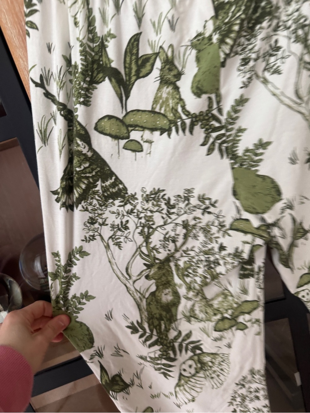 The Cat’s Pajamas Woodside Pima Knit Capri pants modal deer toile owl forest - Picture 11 of 12
